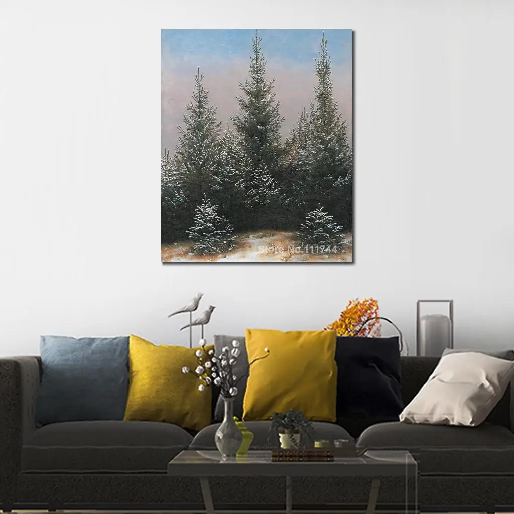 

Fir Trees in The Snow Caspar David Friedrich Paintings for Sale Wall Art High Quality Hand Painted