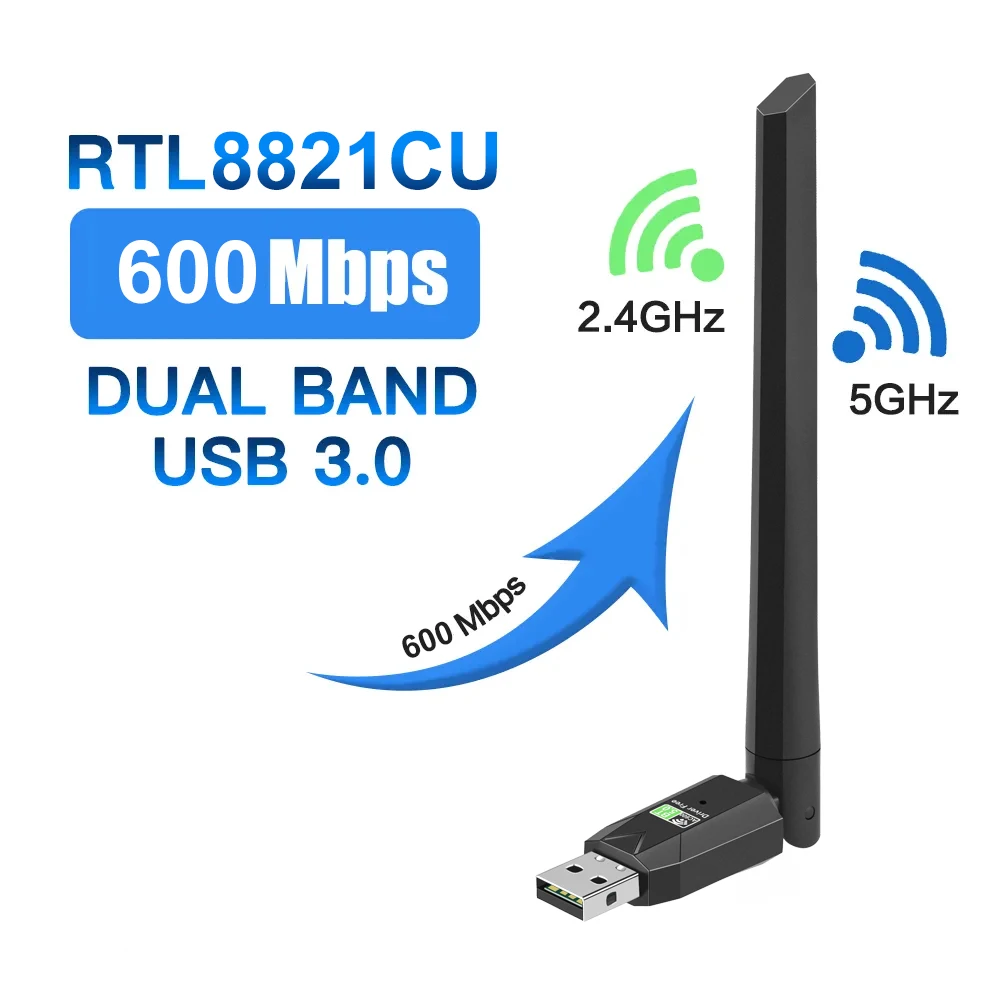 600mbps USB wifi Bluetooth Adapter 2in1 hálózati rty Viadal Szállítószalag 2.4G 5ghz Wi-Fi antenne Mali Szikratávirát Rádióadó PC kiegészítők