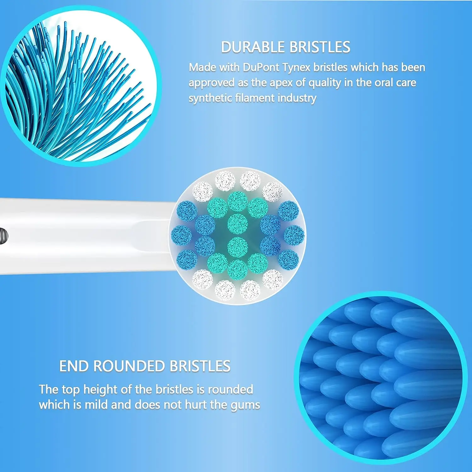 Replacement Toothbrush Heads Compatible with Oral B Braun Daily Clean Professional Brush Heads Nozzles for Oral-B Action Pro 3