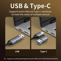 Unnlink 1080P 60Fps Video Capture Card HDMI to USB & Type C for Switch PS4 TV Box PC to Phone Tablet - Image 4