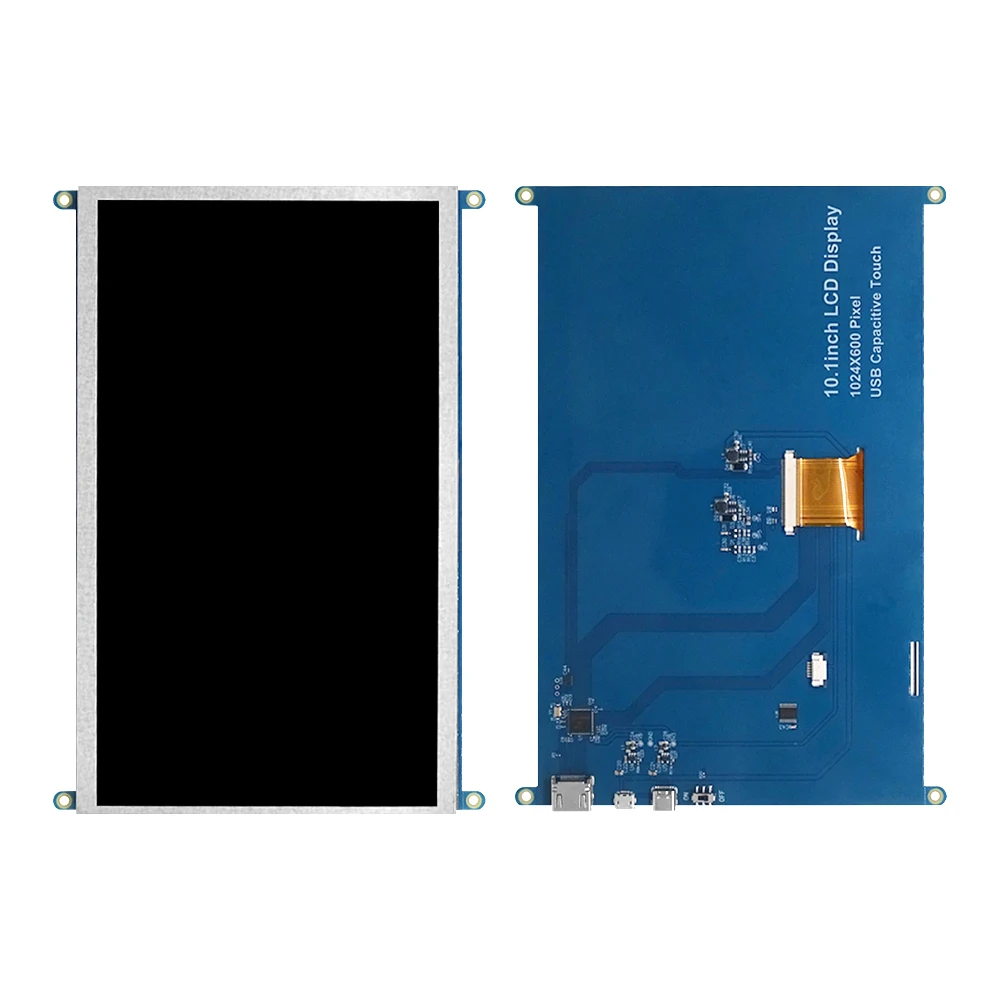 Raspberry Pi-Bildschirm 10,1 Zoll Touchscreen 1024*600 HDMI-Display für Raspberry Pi 5/4/3B/B+ Win11/10/8