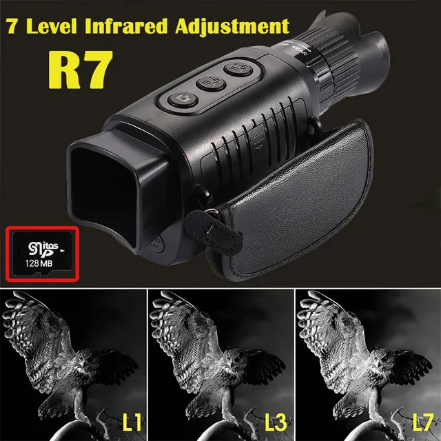 HD Infrared Night Vision Device R7 10X Zoom Digital Monocular Telescope 2.5K Outdoor Camera with Day& Night Dual-use for Hunting 1