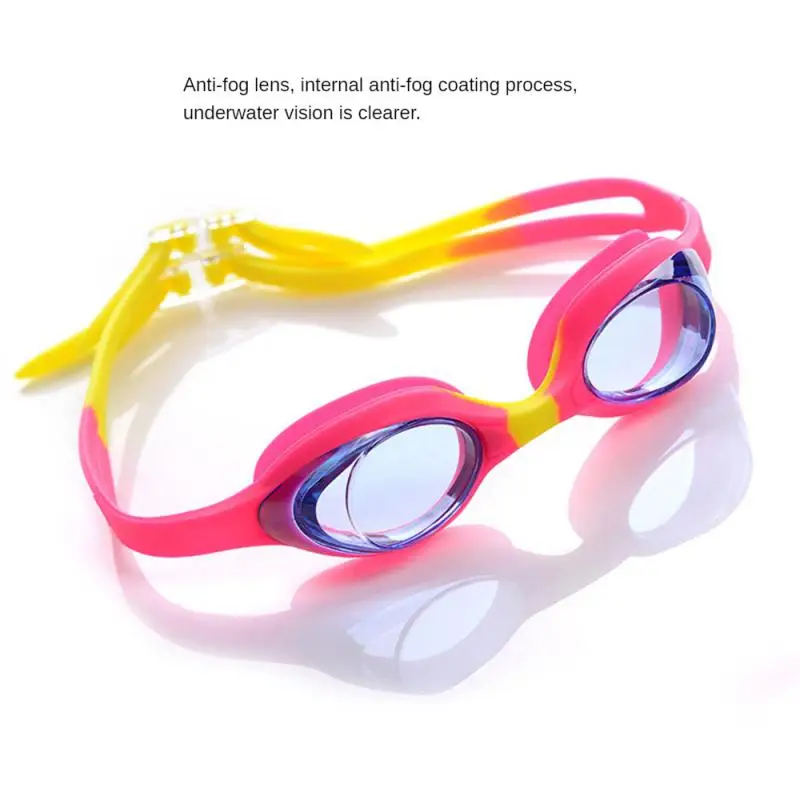 

Children Swimming Goggles Waterproof Anti-fog Flat Swim Eyewear Boxed Silicone Professional Colourful Water Sports Diving Goggle