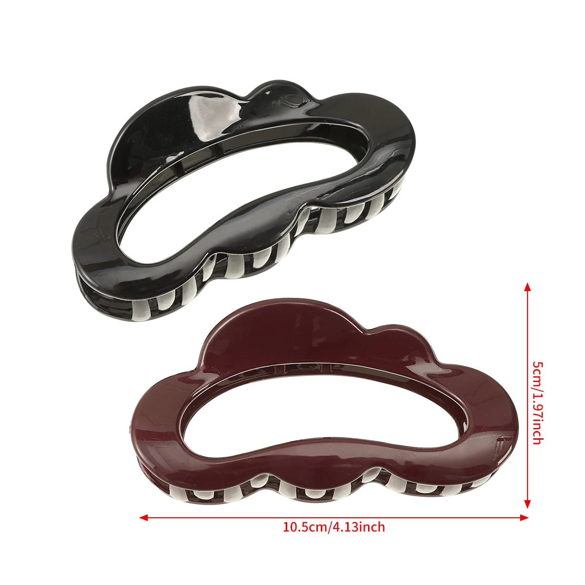 Large Hair Clip Claws For Women Black Simple Cloud Shape Hairpin Crab Hair Clip Ladies Temperament Shark Clip Hair Accessories