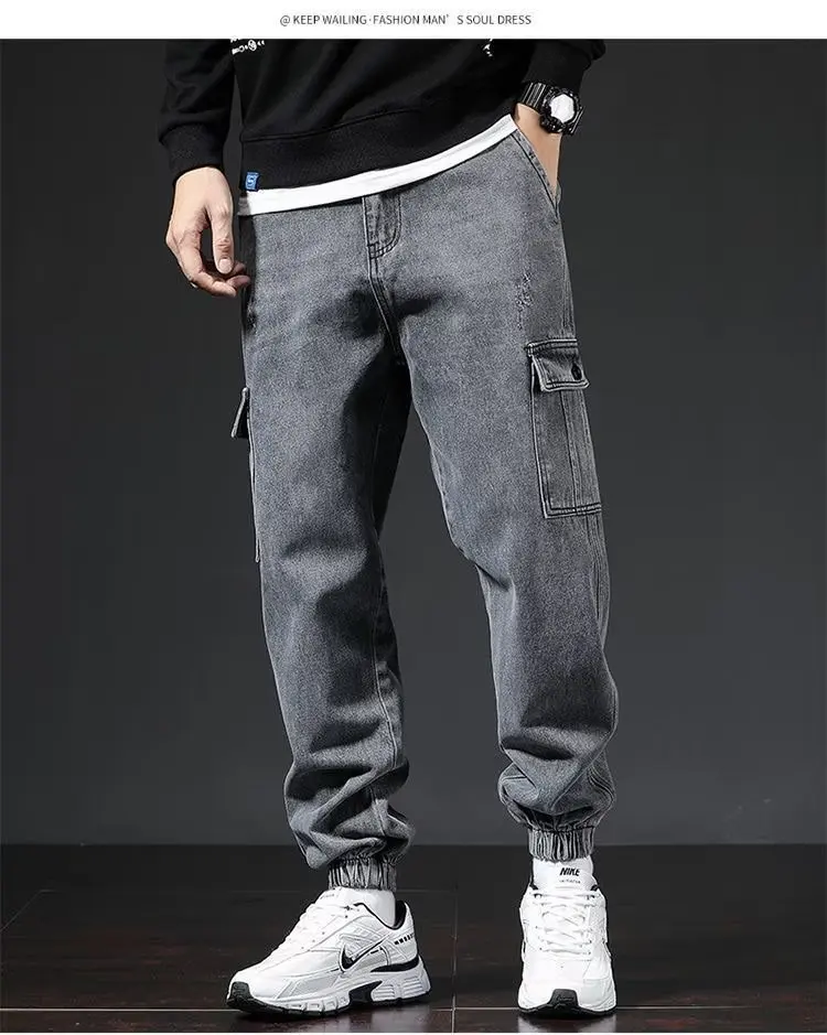 Calça jeans baggy masculina, azul, preta, rasgada,