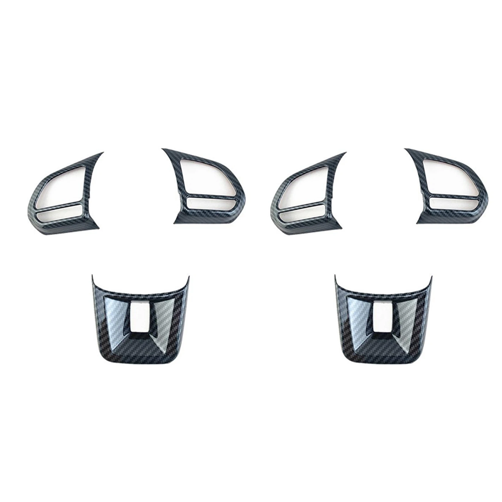 6Pcs/Set Abs Car Steering Wheel Button Cover Sticker Interior Decoration For Mg5 Mg6 Mg Hs Zs Car Styling Carbon Fiber