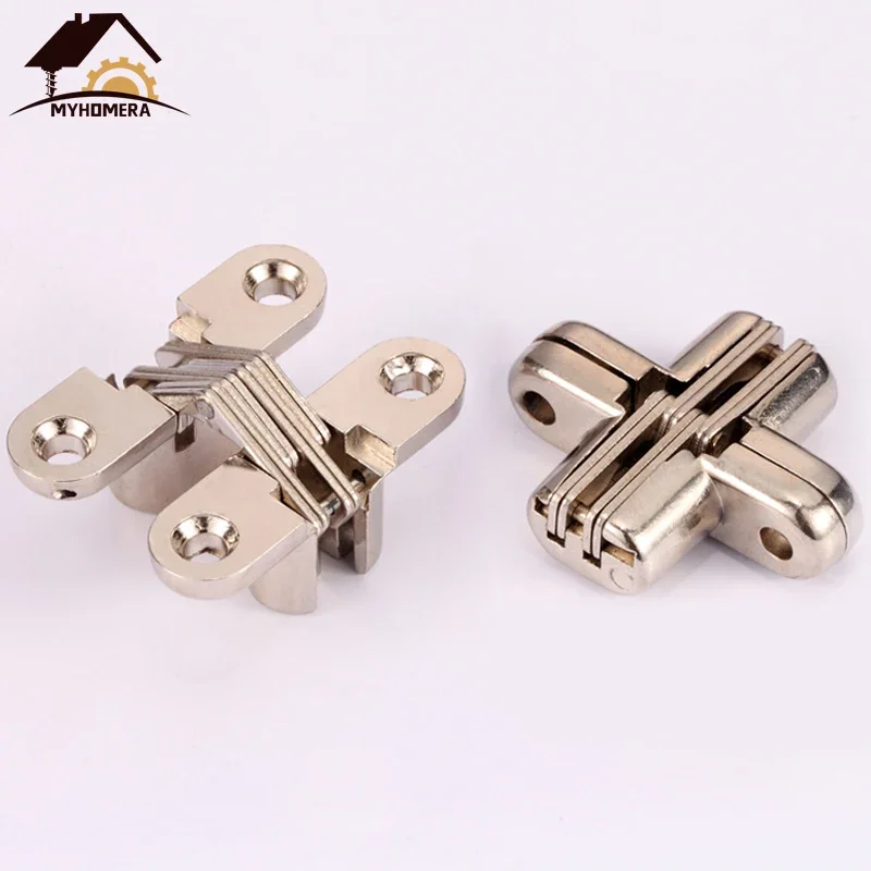 Hidden Hinges Invisible Loops Concealed Cross Door Hinge Bearing Wooden Box Folding Window Furniture Supported Loop 10 Pieces stainless steel hinges door hinges