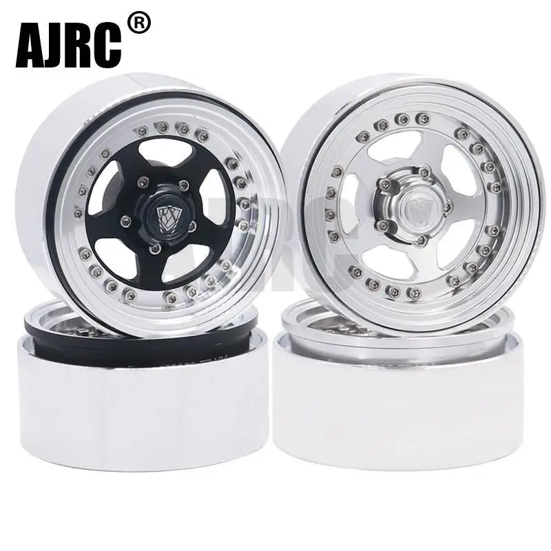 ShareGoo 4-Pack Aluminum Alloy 1.9" Beadlock Wheel Rims For RC Crawlers - Compatible With Traxxas TRX4, Axial SCX10, Tamiya CC01