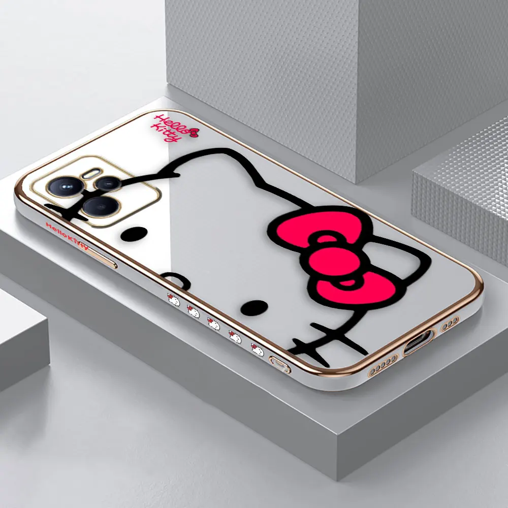 thumbnail image 1 of Pink Art Hello Kitty Cat Cover Smooth E-TPU Phone Case REALME GT 2 NEO3 MASTER 7 8 8I 9 9I 10 11 PRO C30 C33 C35 C53 C55 5G Case, 1 of 5