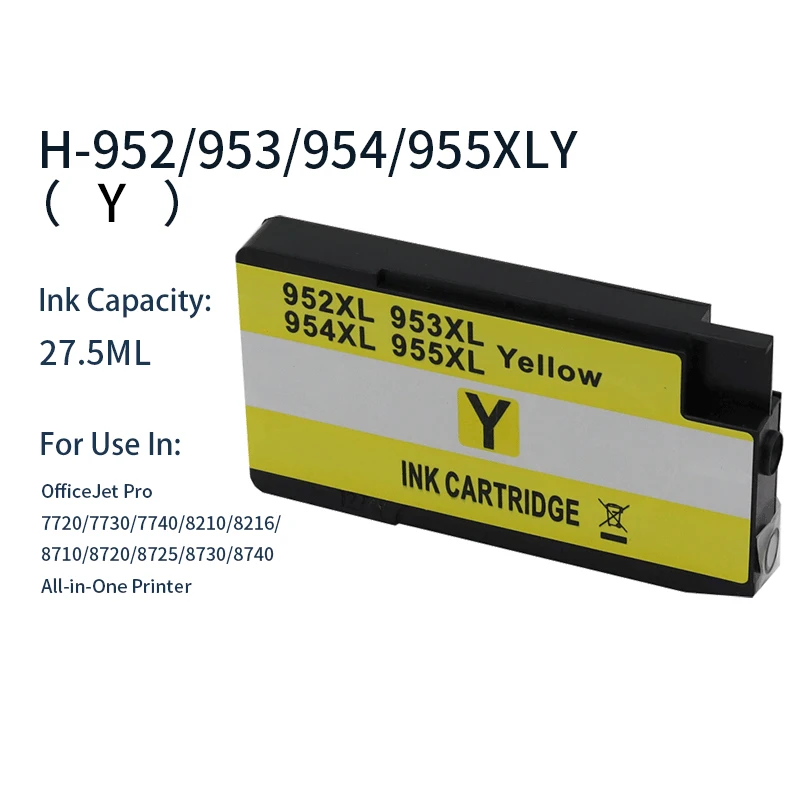 Ink Cartridge 952XL 953XL 954XL 955XL All-in-One for HP OfficeJet Pro 7720 7740 8210 8216 8702 8710 8715 8720 8725 8730 8740
