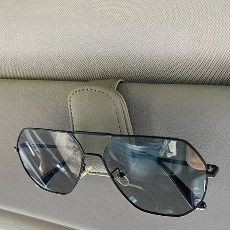 Sleek Magnetic Car Visor Sunglasses and Card Holder
