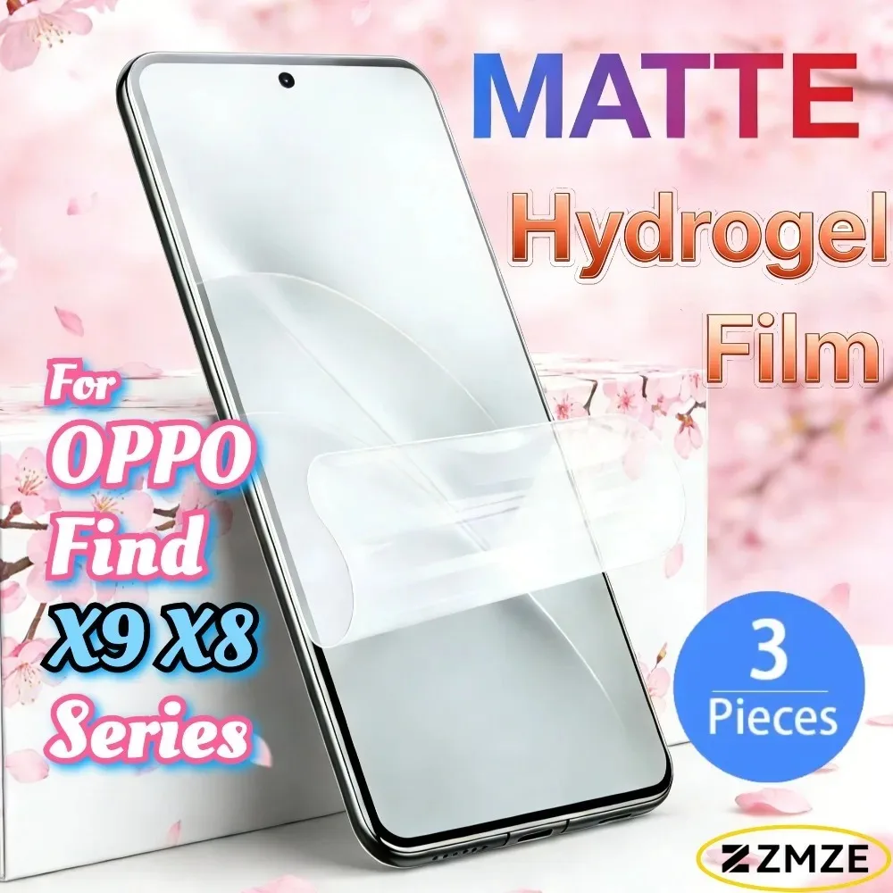 3 Pack Front Screen Protector Film For OPPO X8 Ultra X8S + Glossy Frosted Soft Hydrogel Film  For OPPO X9 X9S Pro X9 Ultra X9+