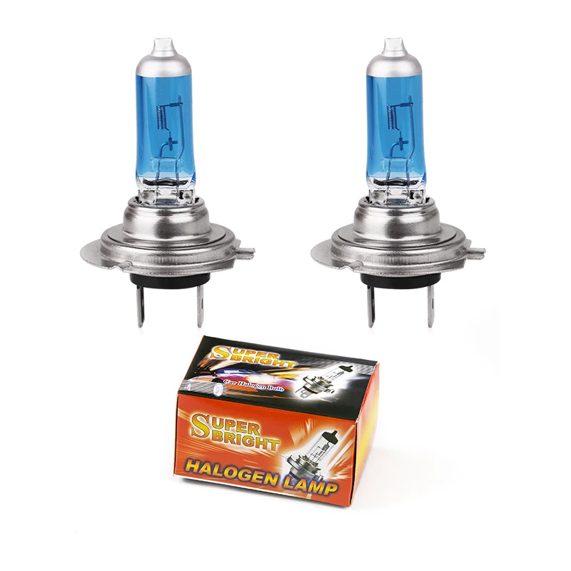 2pcs H7 6000k Halogen Bulb Super Bright White 12V Car HeadLight