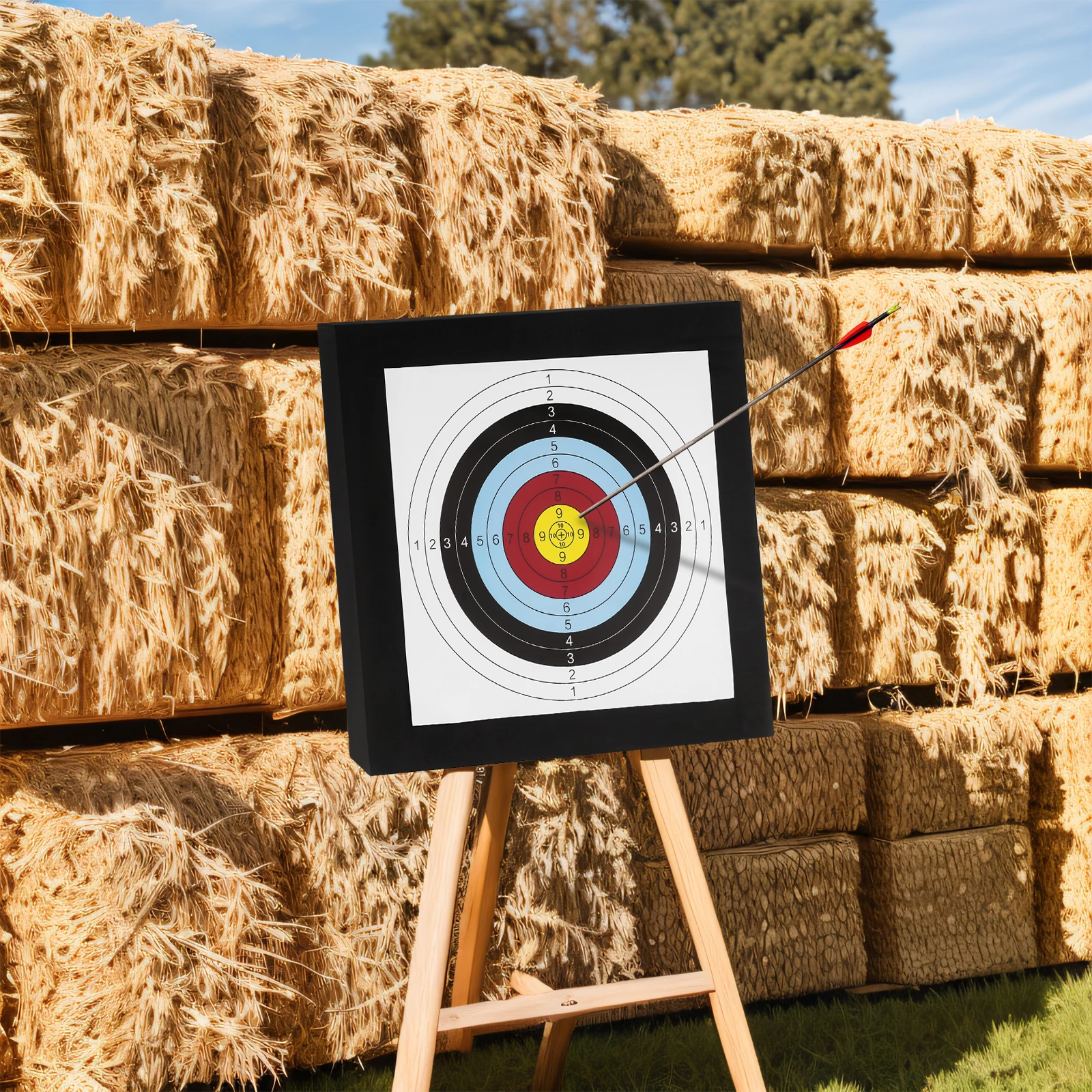 50cm EVA Archery Arrow Target for Practice Portable Hunting Target with 10* Target Papers & 4* Target Pins