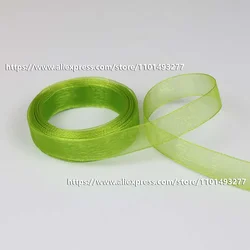 5 Yards Organza Ribbon for Gift Wrapping and Crafting (95  Avocado Green)