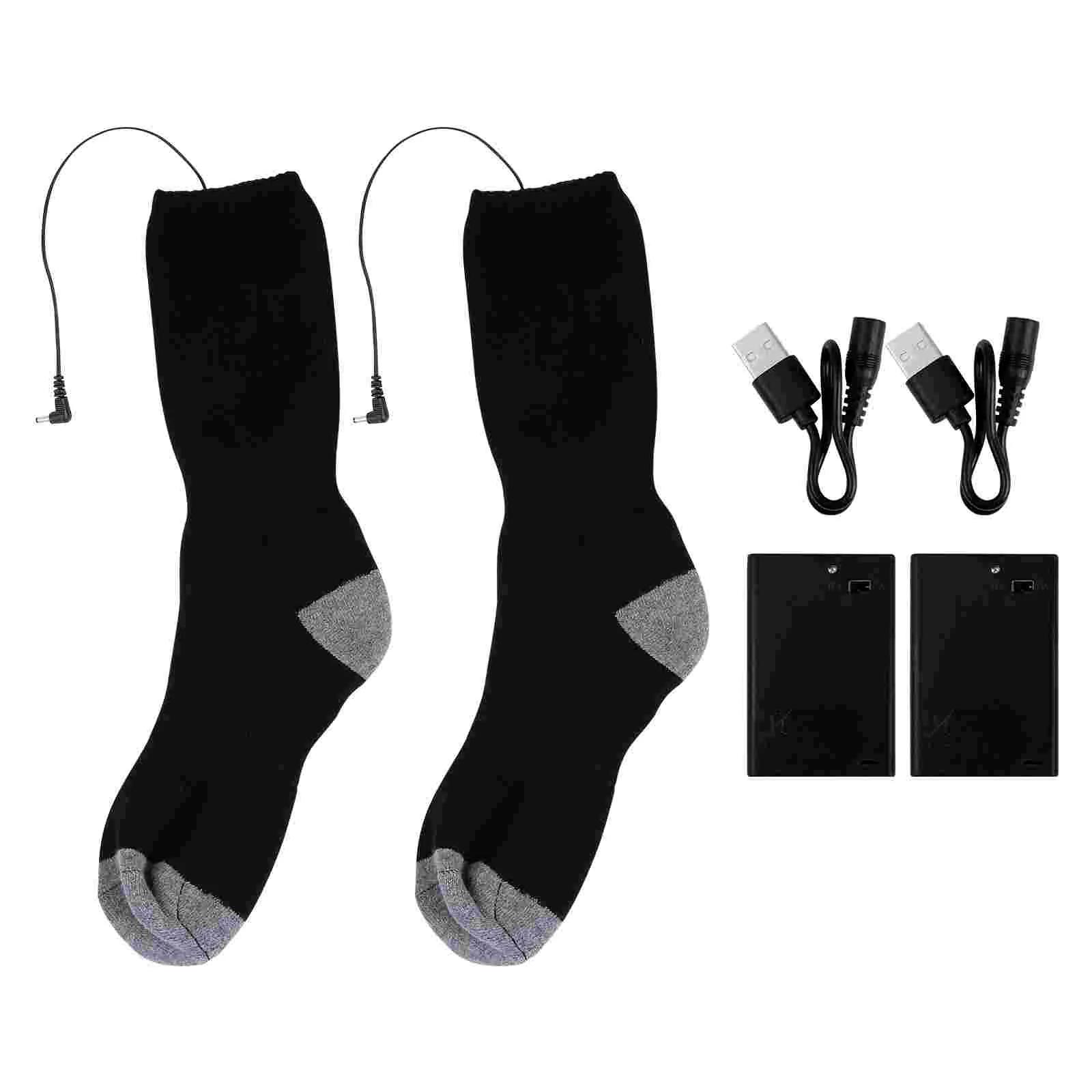 

1 Set Winter Stocking Hunting Feet Warmer USB Rechargable Box Socks