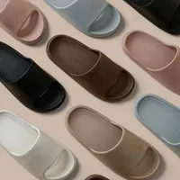 Super Soft Sole Eva Slippers Summer Women Thick Soles Non-slip Home Indoor Outdoor Couple Slippers Bath Flip Flops - Image 3