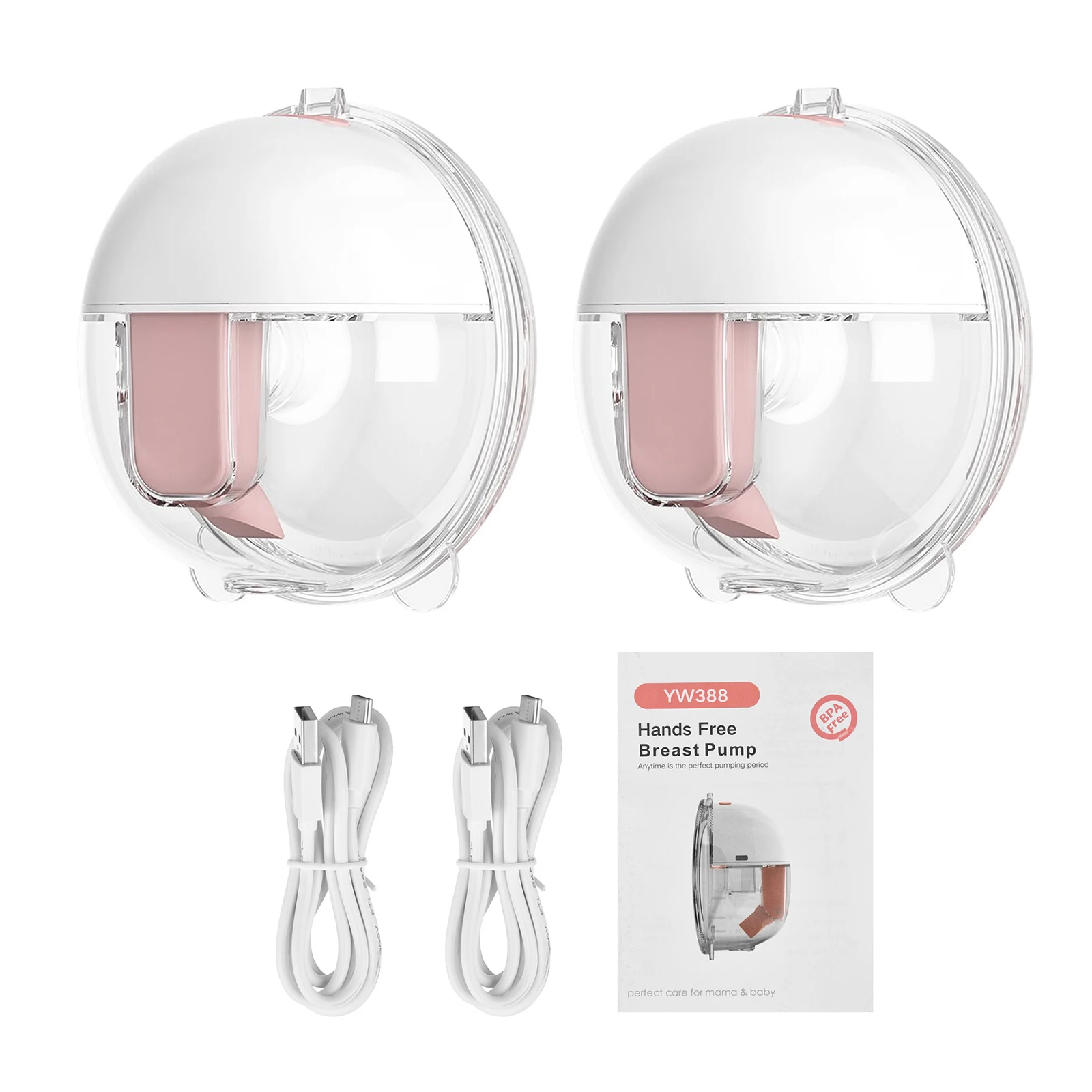 Electric Breast Pump Wearable Hands Free Breast Pump Invisible Silent Pain Free Feeding Pump with 24mm Flange 150ml Capacity 2