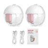 Electric Breast Pump Wearable Hands Free Breast Pump Invisible Silent Pain Free Feeding Pump with 24mm Flange 150ml Capacity 2