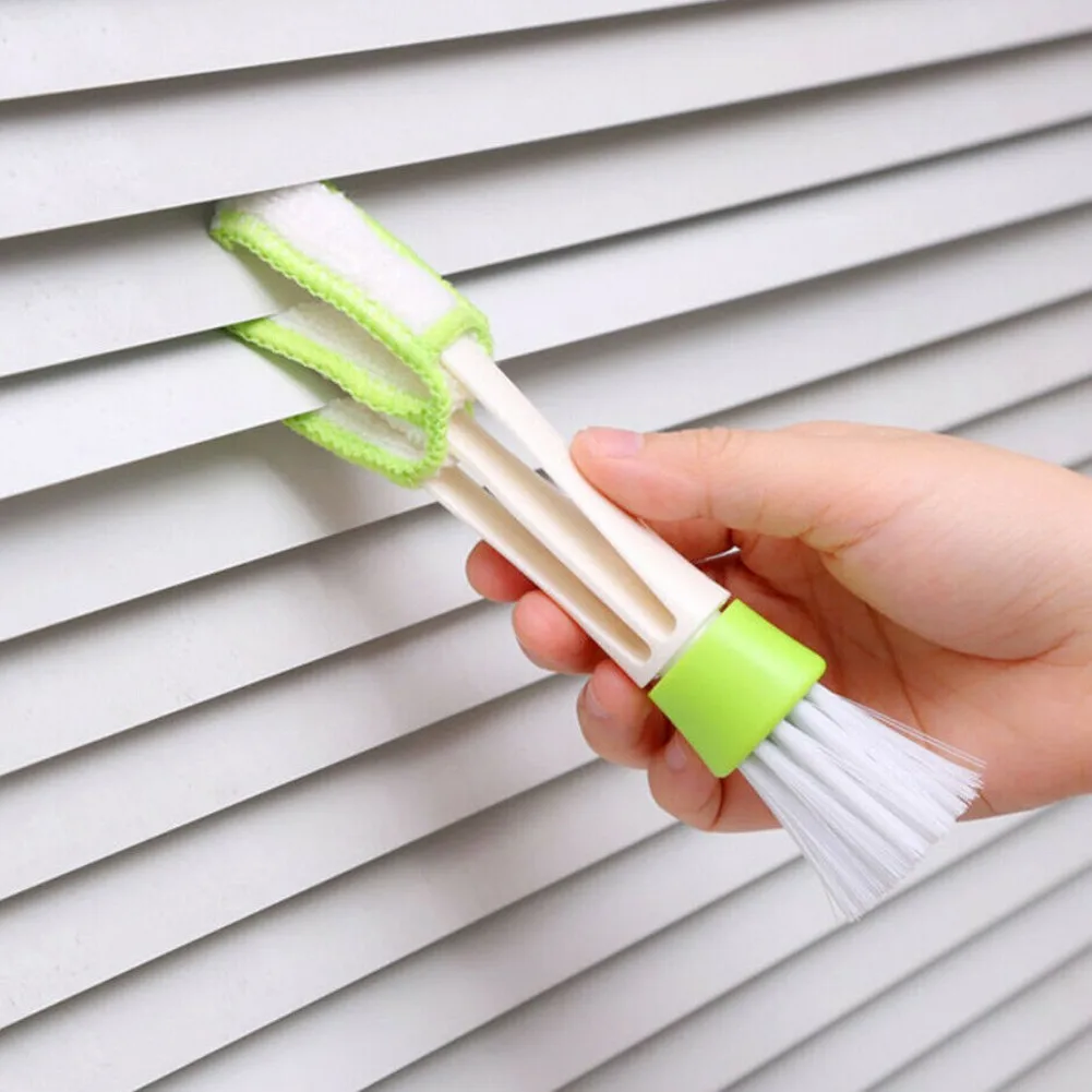 

1x Car Cleaning Accessories Auto Air Conditioner Vent Blinds Brush Cloth Cleaner Microfiber+PP+PE Washing Brush