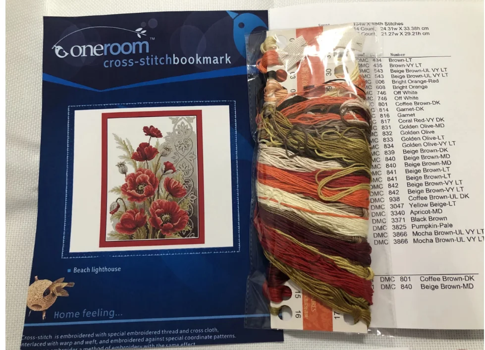 Mh 14-1822-Cabin At Sunset 23-23 Cross Stitch Kit Aida Count Unprint Canvas Stitches Embroidery DIY Handmade Needlework