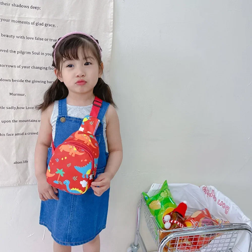 Kids Cute Cartoon Sling Bag, Nylon/Oxford Crossbody Bag for Boys & Girls, Small Shoulder Coin Purse, Fashionable Design