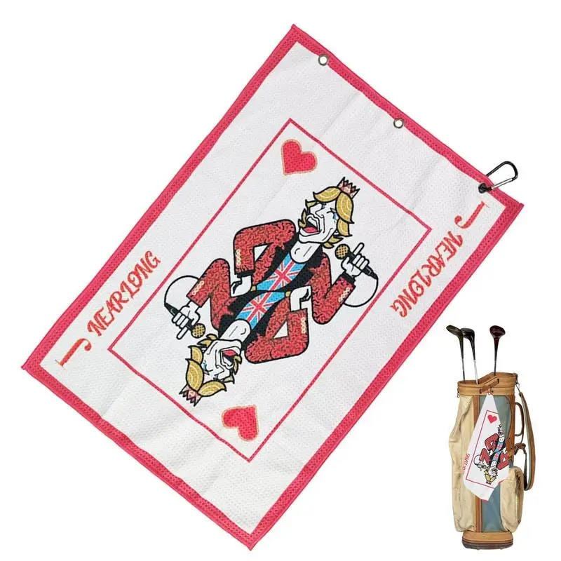 

Тройное полотенце для гольфа, высококачественная ткань из микрофибры, сверхпрочный карабин с зажимом, четыре цвета на выбор, подарок для мужчин и женщин