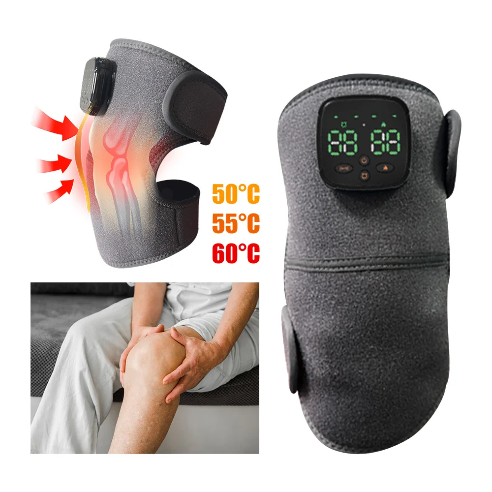 

Heated Knee Shoulder Elbow Pad Knee Massager Heating Therapy Vibration Massage Joint Elbow Wrap Arthritis Pain Relief Knee Pad