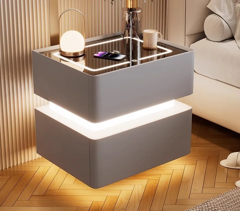 منضدة سرير خشب مصمت 40 سم