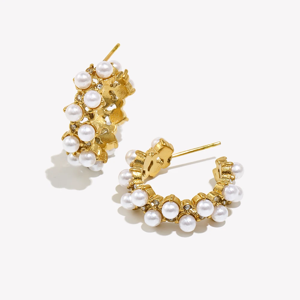 Orecchini A Cerchio Con Stelle In Cristallo, Design Moderno, Metallo Ipoallergenico, Eleganti Per Donna E Ragazza