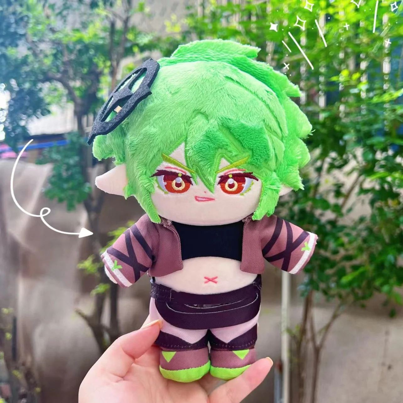 

Original Anime Game Xander 20cm Cosplay Cartoon Plush Stuffed Cotton Body Dress Up Clothes Costume Outfit Fans Gift