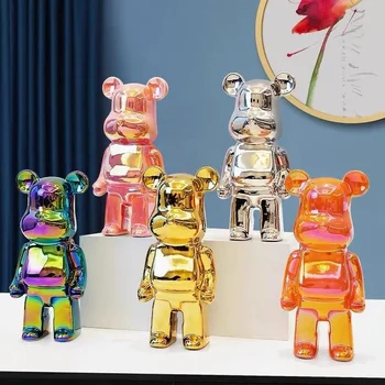 Wohnaccessoires Keramikfigur "Bär Brick" - Moderne nordische Wohnzimmerdekoration