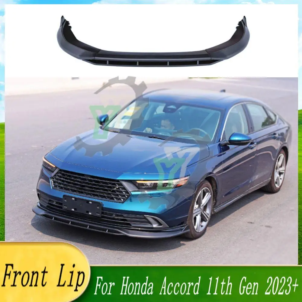 

4PCS Front Bumper Lip Spoiler Splitter Diffuser Detachable Body Kit Cover Guard For Honda Accord 11th Gen 2023+ Car Accessories