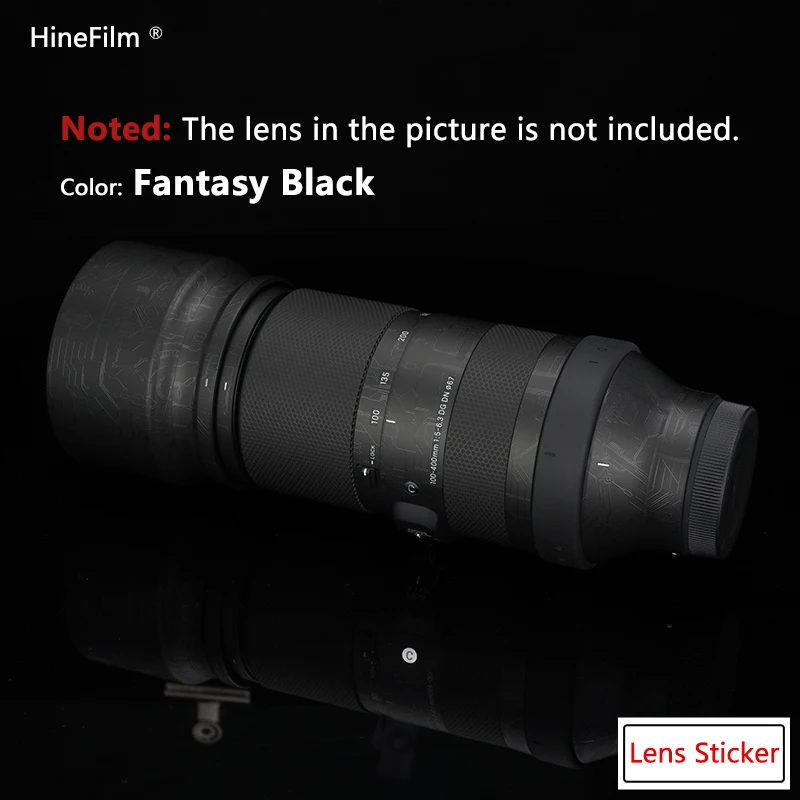 시그마 100-400 E / L 마운트 렌즈 스티커, 100400 렌즈 데칼 스킨, 시그마 100-400mm F5-6.3 DG DN OS 랩 스티커