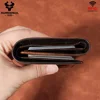 Men's Wallet 3D Deer Relief Pattern Short Multi-Card Slot Wallet Male Casual Purse RFID Trifold Business Card Holder Wallets 2