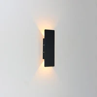 โคมไฟติดผนัง LED รูปสี่เหลี่ยมผืนผ้าห้องนอนโคมไฟติดผนังข้างเตียงโมเดิร์น Minimalist ในร่มห้องนั่งเล่นตกแต่งอลูมิเนียม 2