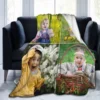 Custom Blanket with Photo,Personalized Flannel Blanket for Adults Children Birthday Christmas Father Mother Valentine's Day Gift 4