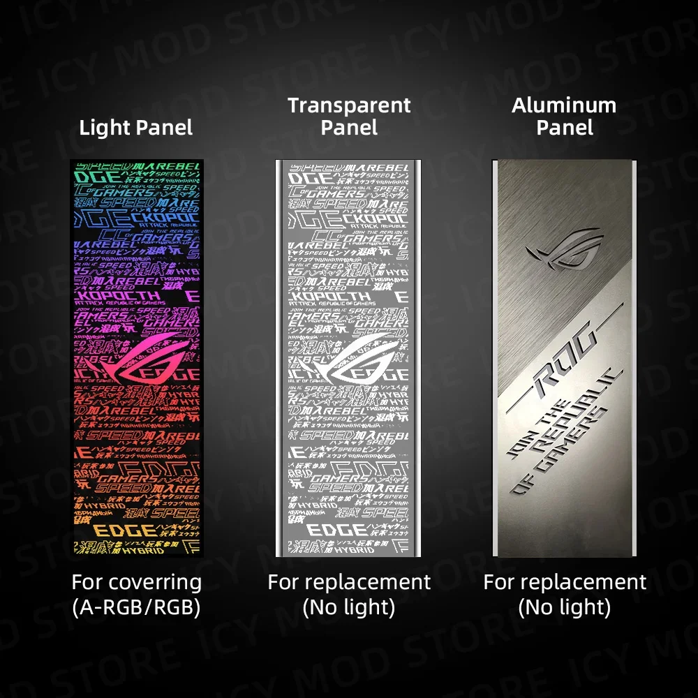 Asus Gx601 Painel Frontal de Metal Rog Strix Helios Case Placa Substituição Iluminação Mortalha Mod Gaming pc Resfriamento de Água Personalizado Diy - Imagem 3