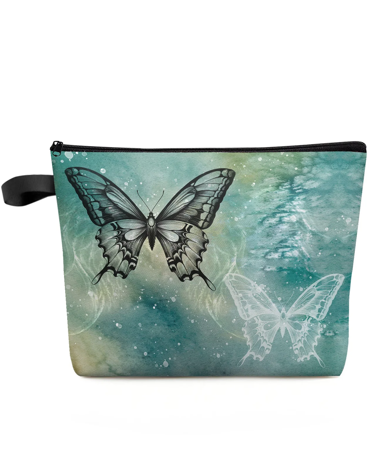 

Косметичка в горошек-бабочках с градиентом, дорожные принадлежности, женская косметичка, органайзер для унитаза, детский пенал для хранения