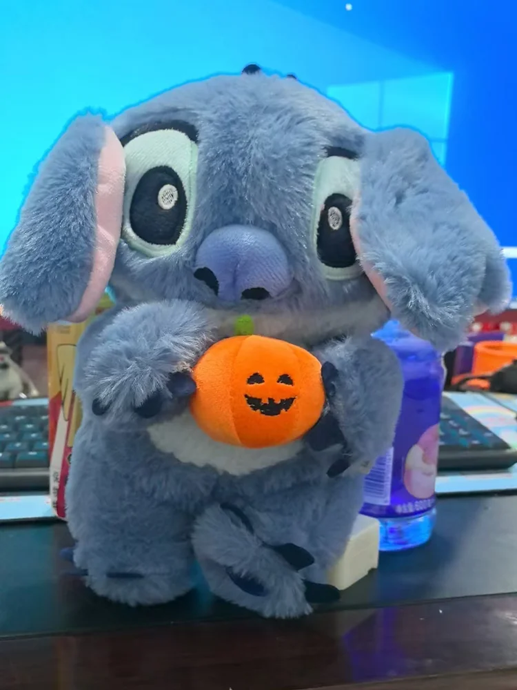 Disney Stitch Anime Plush Toy Breathing & Glowing with Music Children's Companion Soothing Sound & Light Doll plush toy