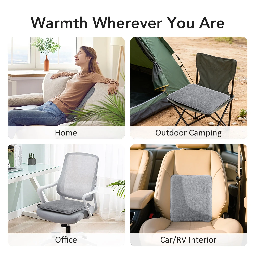 USB Electric Heating Pad Cushion Universal For Chair Car Seat Heater Winter Warmer Washable Heated Seat Cushion Warming Mat