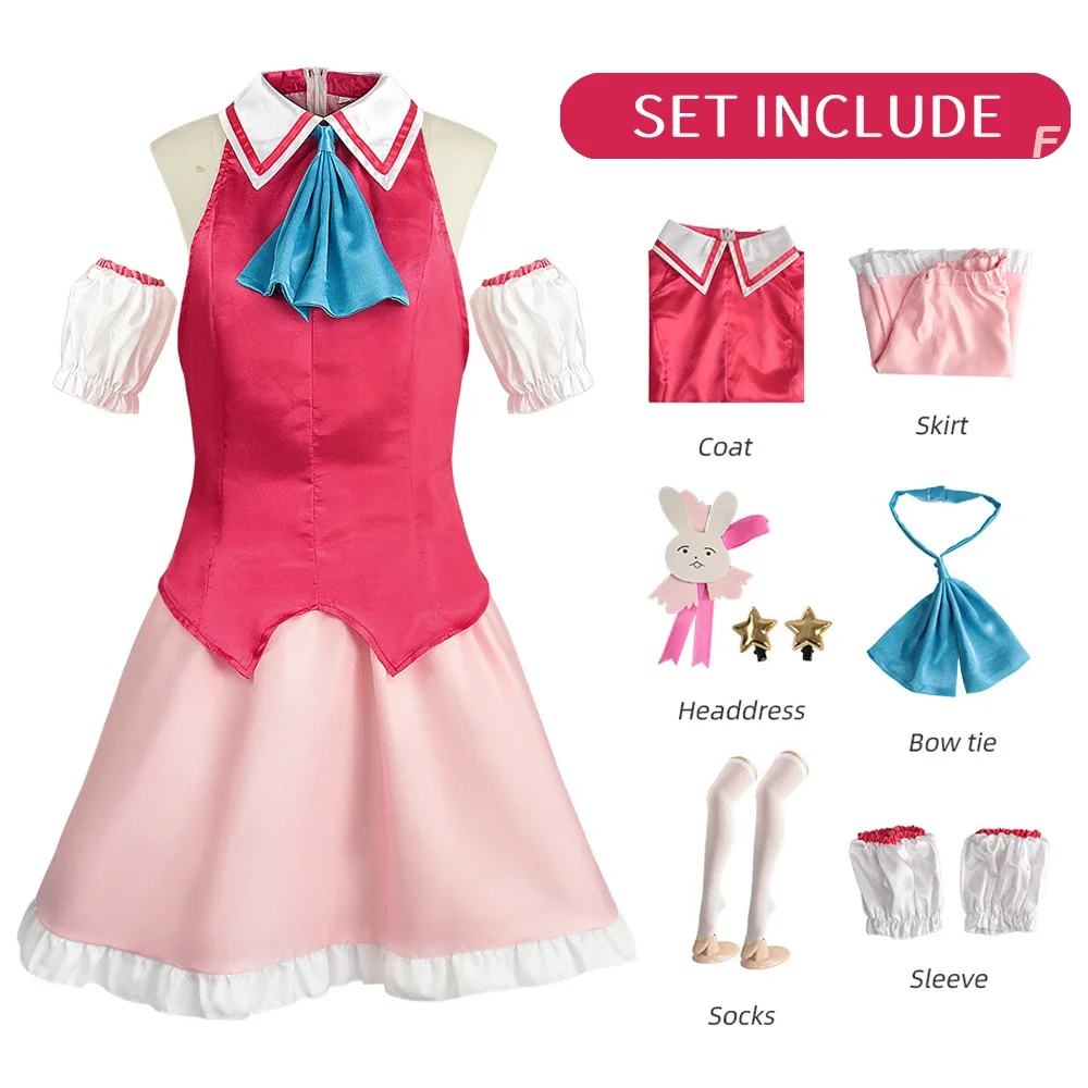 Hoshino Ai Singing Costume Cosplay Costume OSHI NO KO Carnival Uniform Anime Halloween Costumes for Adult Women Kids Girl