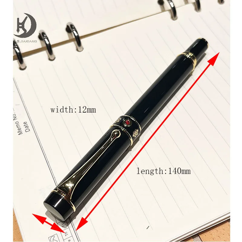 1PCS Yongsheng 9668 Black Gold Metal Calligraphy Pen,Office Writing Pens for Businessmen, Students, Executives - 2