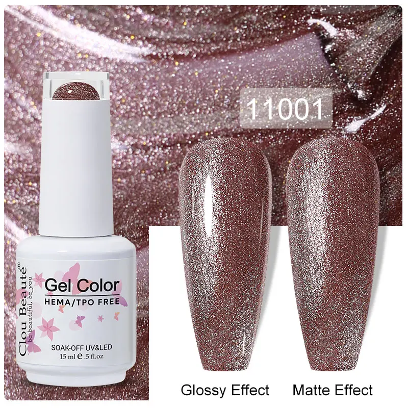Clou Beaute 15ml Black Red Semi-Permanent Gel Nail Polish