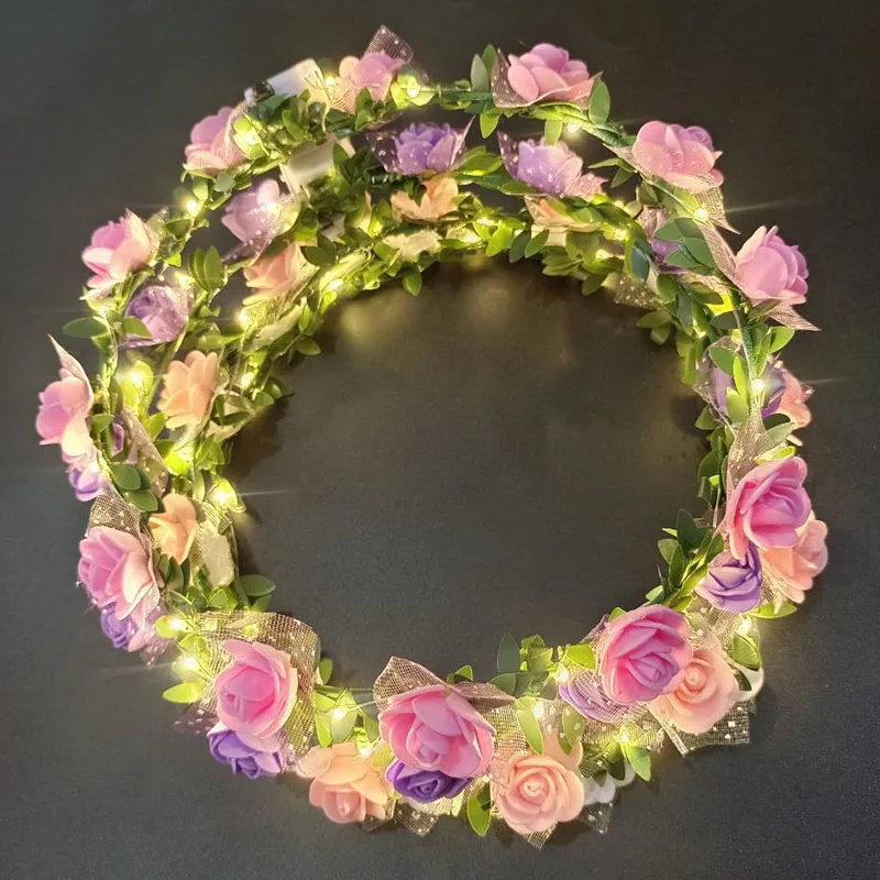 Glow Headband Luminous Hair Bands For Women Wedding Party