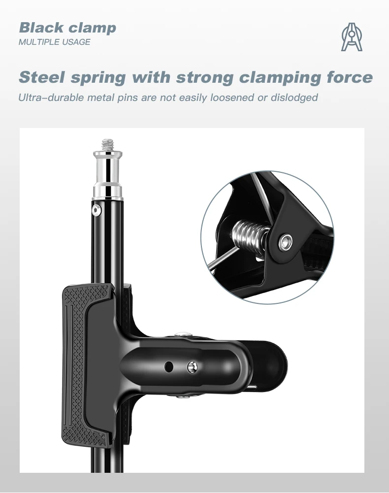 Heavy Duty Spring Clamps Clips Black White Metal Rubber Hinge Clip File Clamps