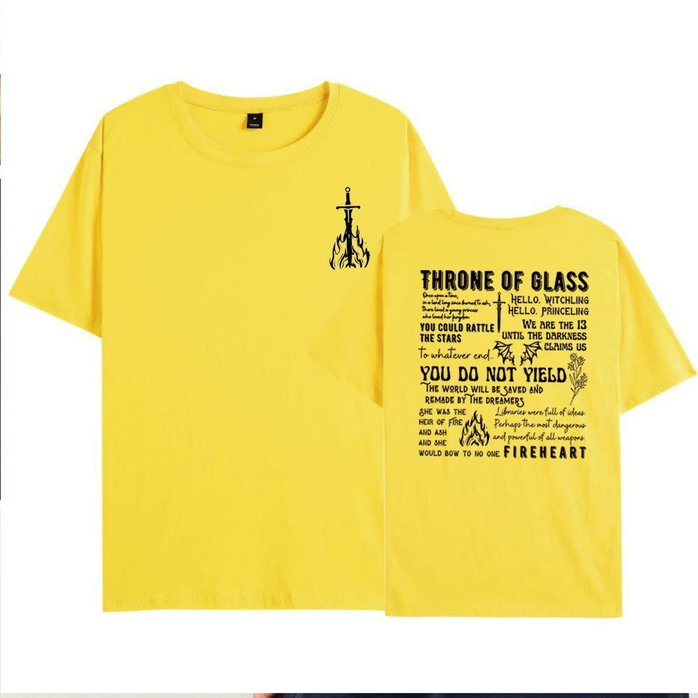 Throne of Glass 2-seitiges T-Shirt Sarah J Maas T-Shirt TOG T-Shirt Thirteen Tees Fireheart Gift To Whatever End Short Sleeves Tops – Detail 12