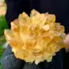 New Find Natural Yellow Phantom Quartz Crystal Cluster Mineral Specimen Healing 3