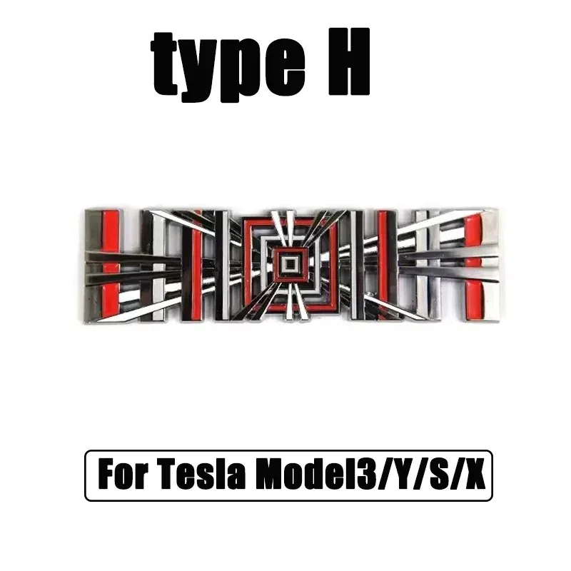 3D Metal Letter Tail Badge Plaid Emblem Decals Car Accessory