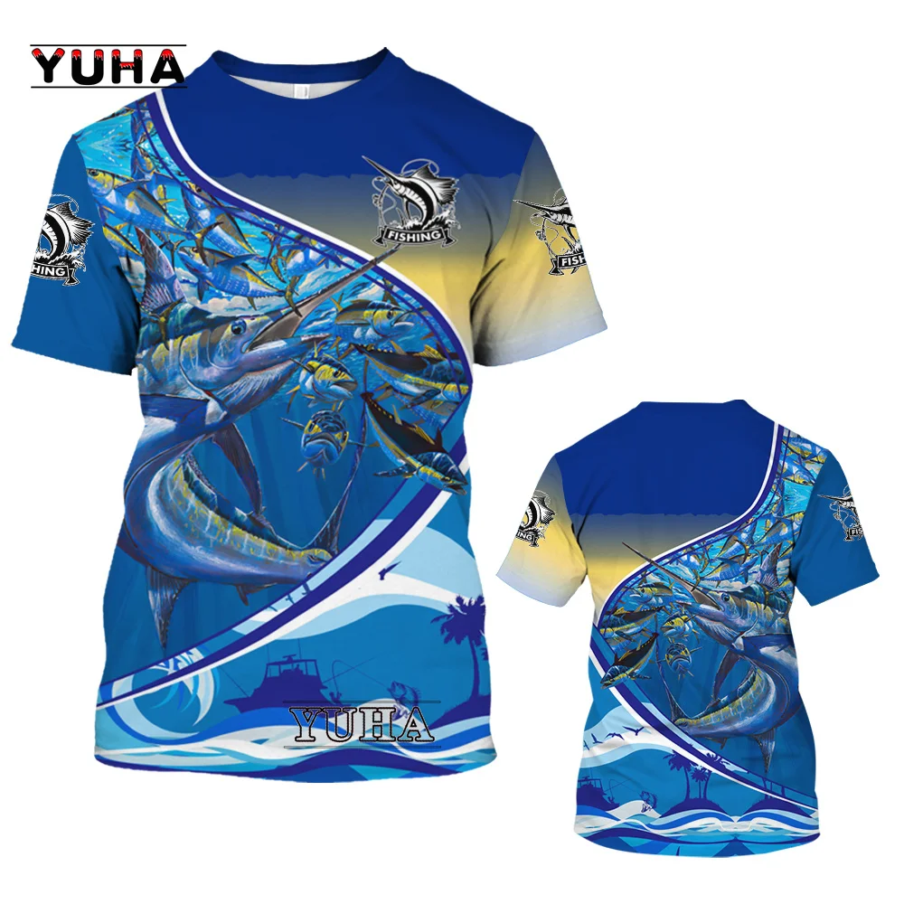 Men's Pike Fishing Art T-Shirt - 3D Print Harajuku Short Sleeve Casual Summer Tee, Unisex Design - View #7